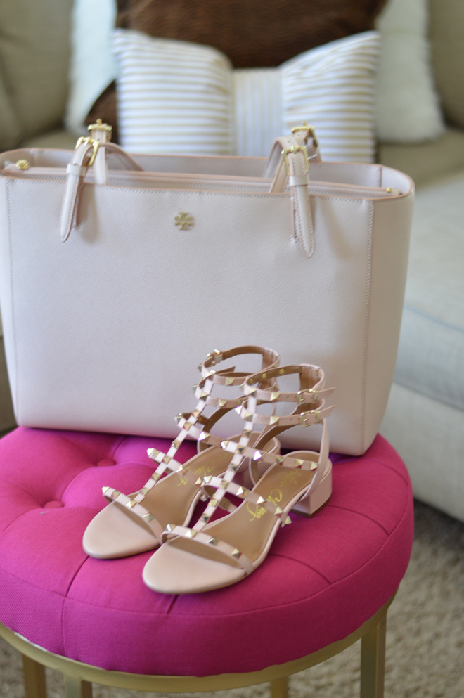 Tory pink bag - The Double Take Girls