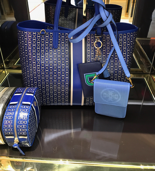 Tory burch online tote bag blue