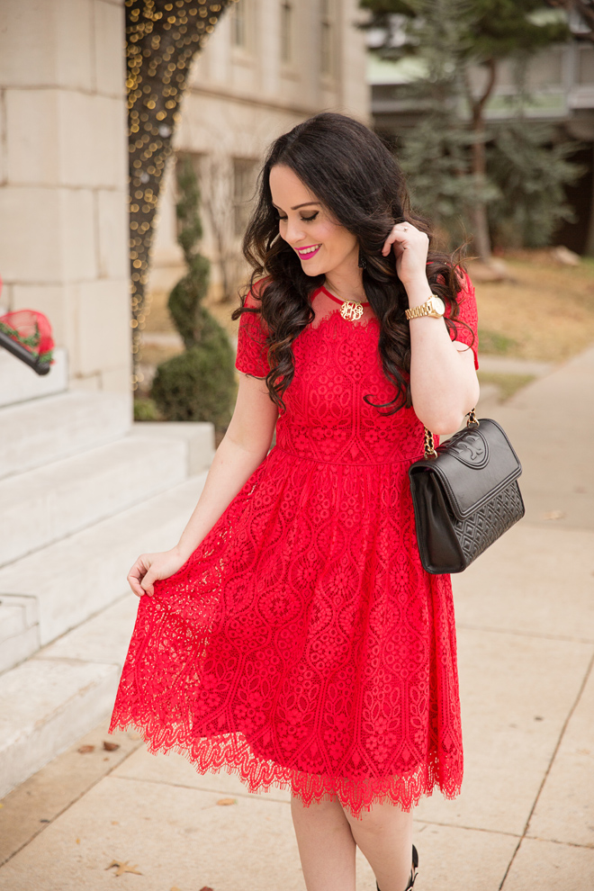 Red & Black Lace Dresses | Maggy London Giveaway! - The Double Take Girls