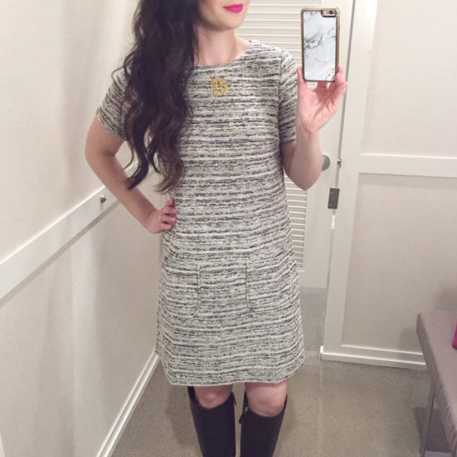 loft tweed shift dress The Double Take Girls