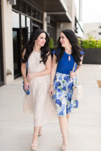 If you love gorgeous floral prints like we do, definitely check CeCe's mix and match items featuring the Hydrangea Bouquet print here. The handkerchief blouse is so cute! Here's some of our favorite items. {slider below}