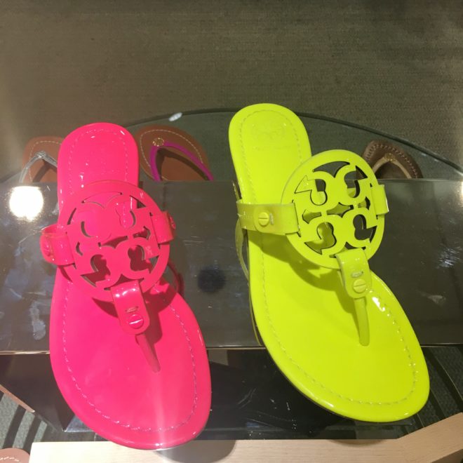 the miller fluorescent sandals - The Double Take Girls