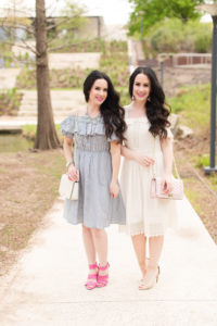 spring-dress-trends-loft-off-the-shoulder-cold-shoulder-dresses-baublebar-earrings