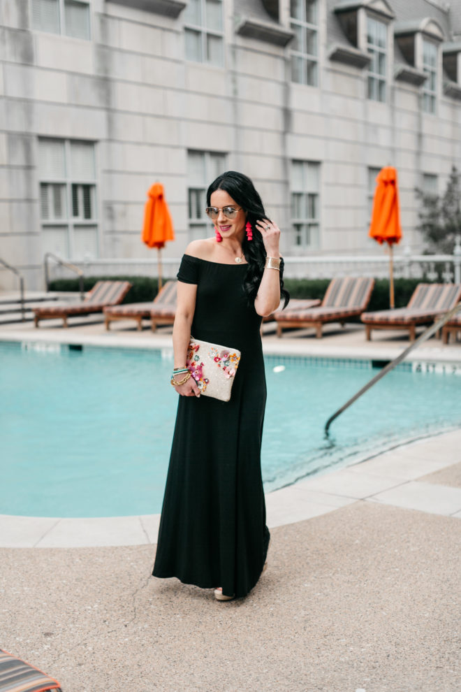 loft black maxi dress