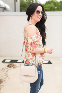 wayf-summer-tops-nordstrom-floral-peach-cold-shoulder-off-the-shoulder