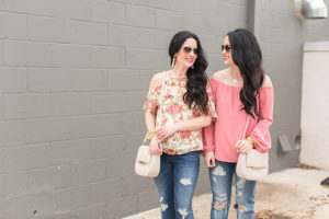 wayf-summer-tops-nordstrom-floral-peach-cold-shoulder-off-the-shoulder