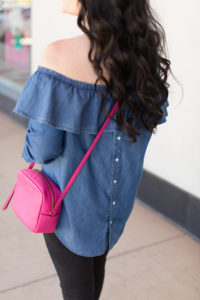 ann-taylor-flash-sale-gingham-top-denim-ruffle-off-the-shoulder