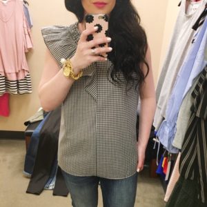 gingham-ruffle-blouse
