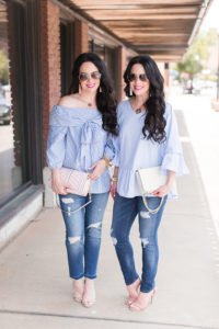 blue-blouse-nordstrom-bow-ruffle-sale-pleione