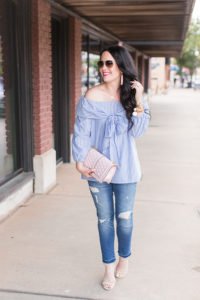 blue-blouse-nordstrom-bow-ruffle-sale-pleione