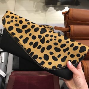 sole society leopard clutch