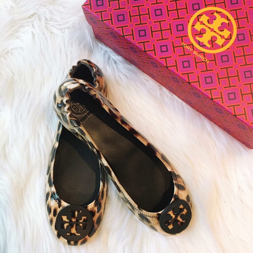 leopard tory burch flats promo - The Double Take Girls