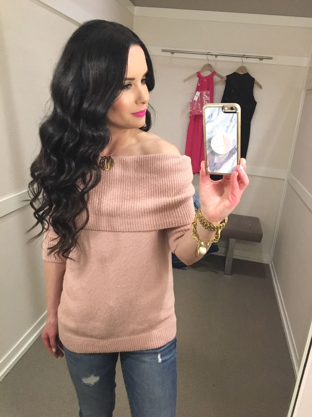 loft off the shoulder sweater