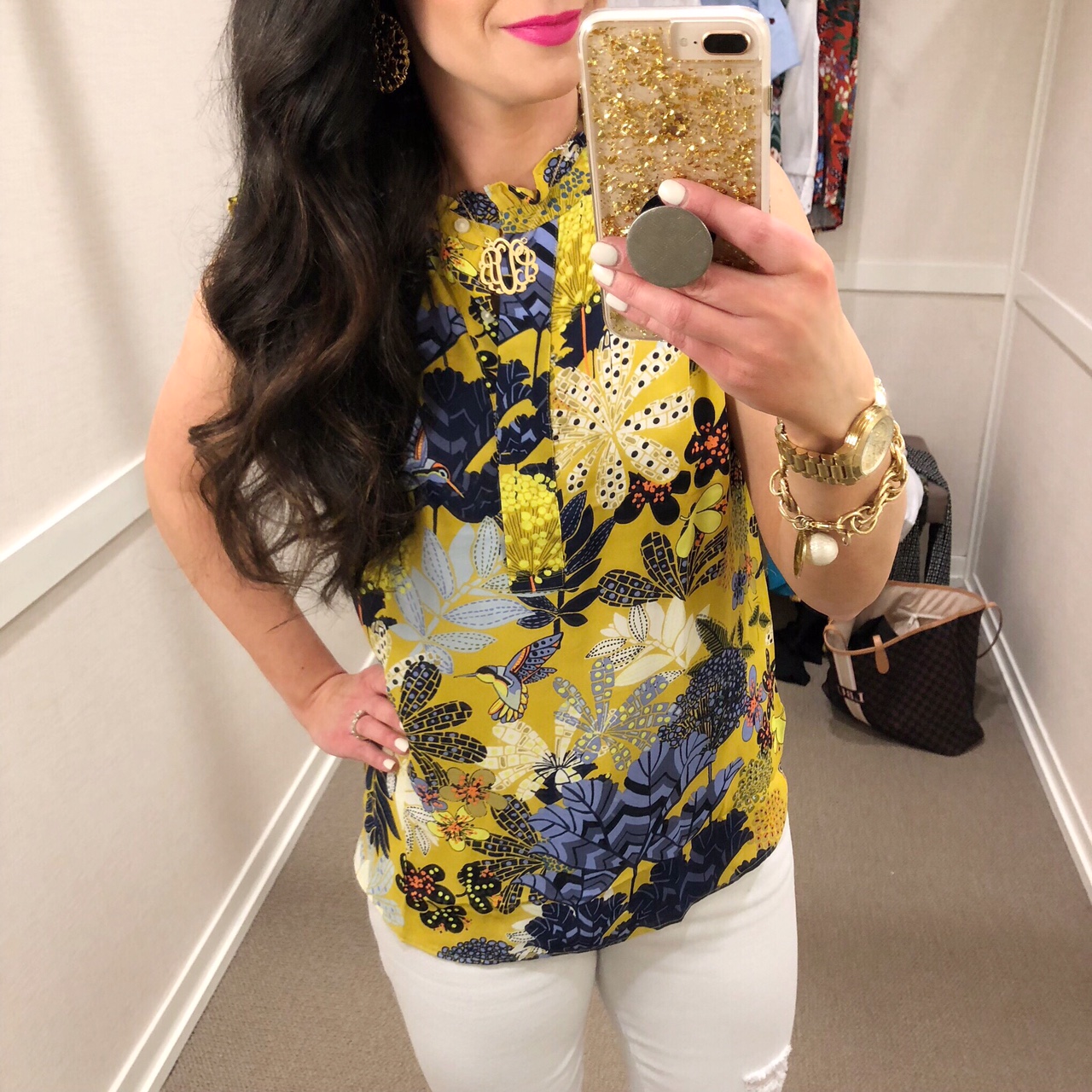 Ann taylor 2025 yellow blouse