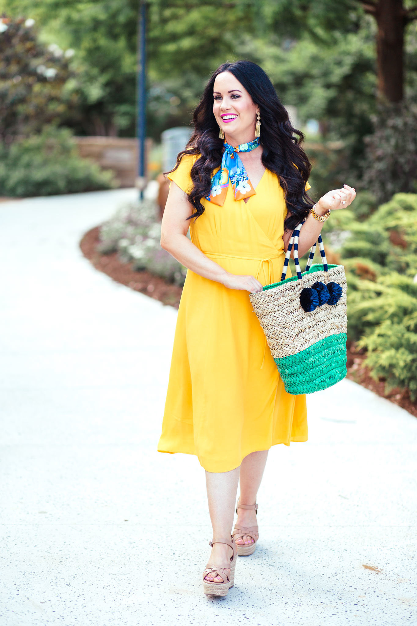 5-dress-trends-to-try-this-summer-ann-taylor-yellow-blue-wrap-dresses