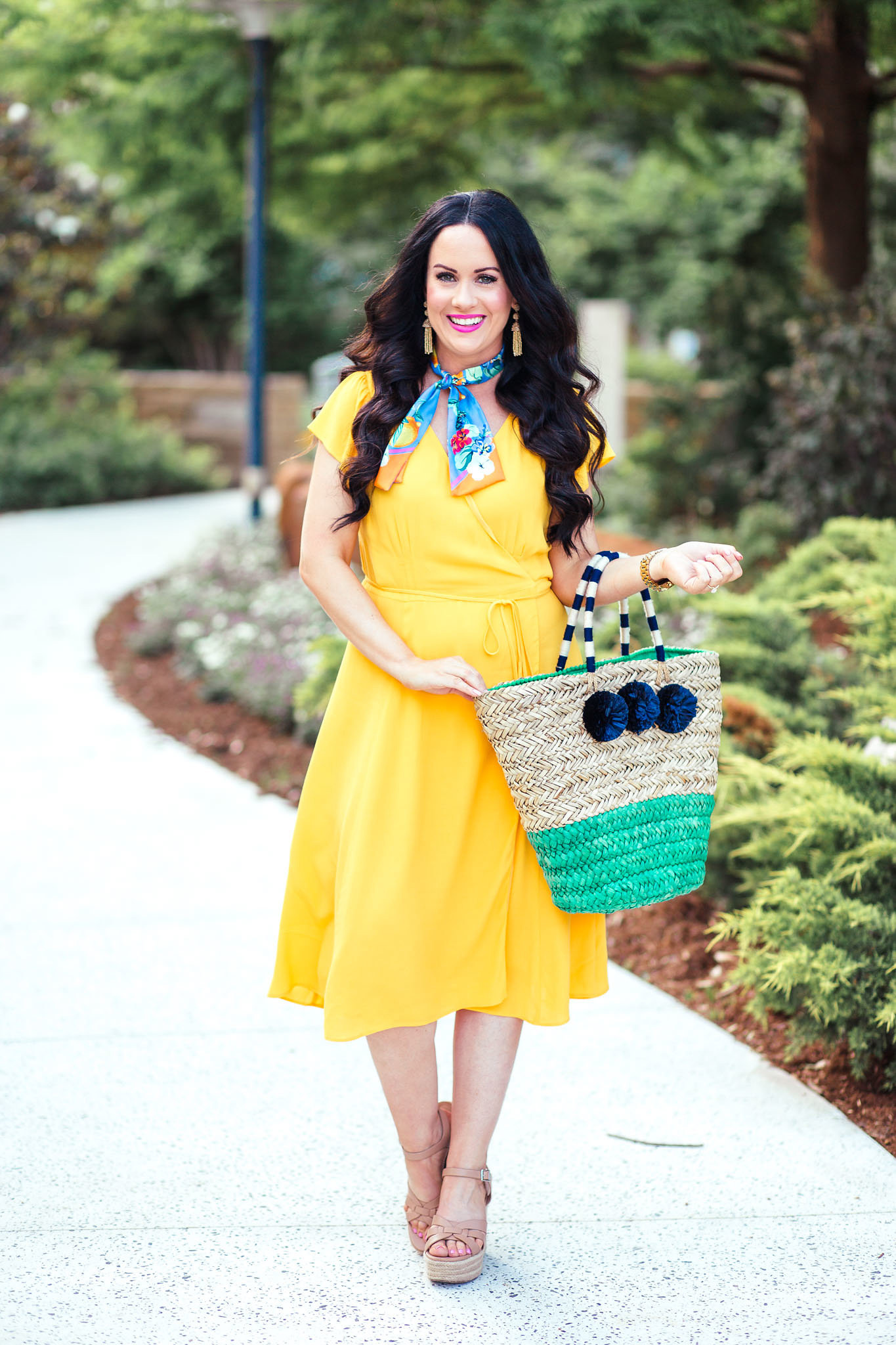 5-dress-trends-to-try-this-summer-ann-taylor-yellow-blue-wrap-dresses