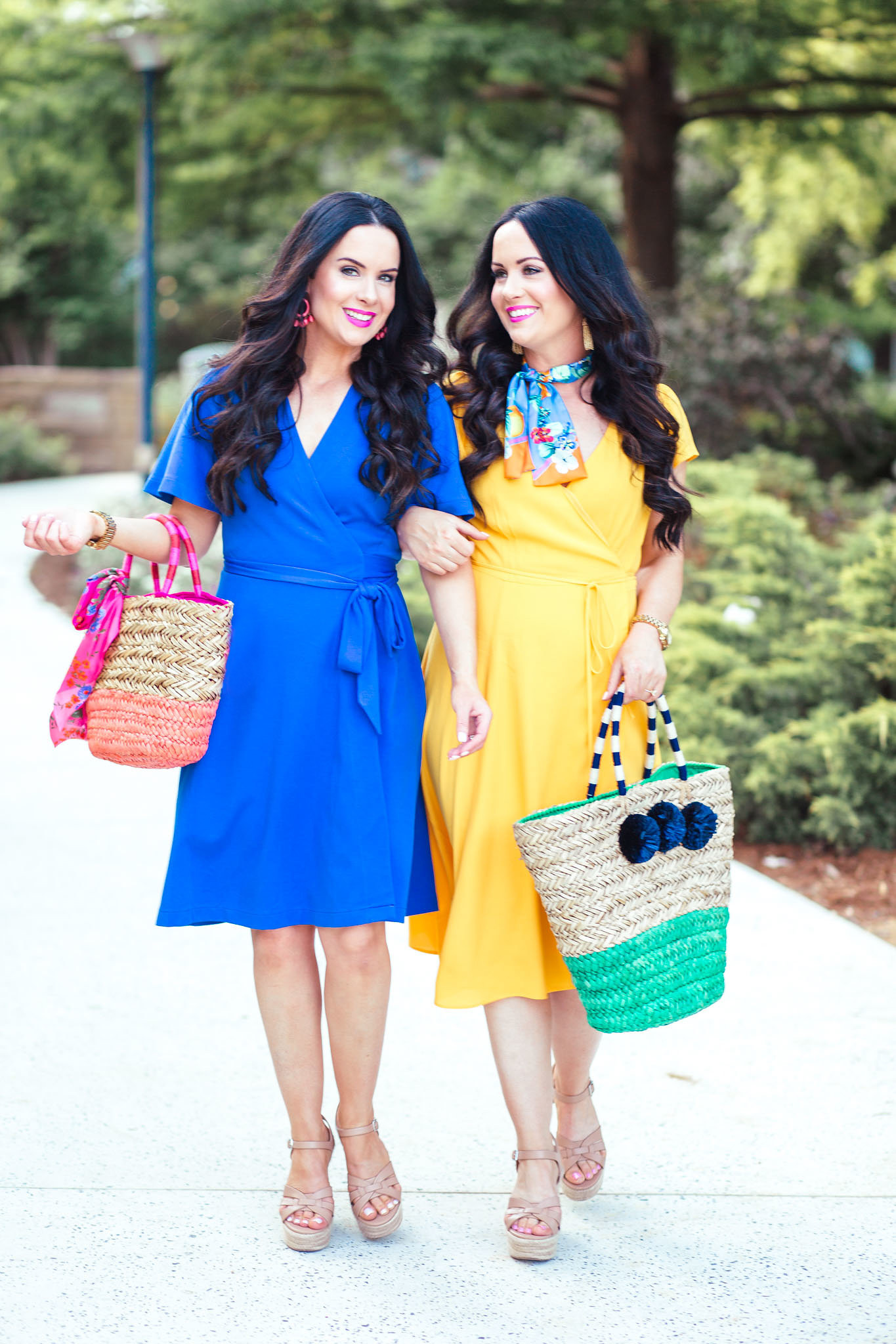 5-dress-trends-to-try-this-summer-ann-taylor-yellow-blue-wrap-dresses