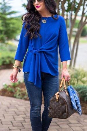 gibson-tie-front-blouse-blue-hot-pink-nordstrom