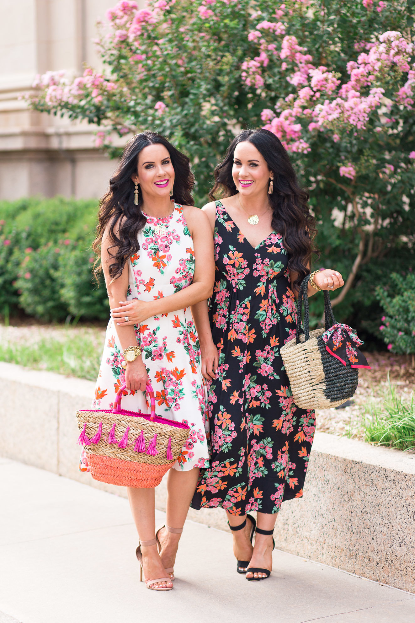 pink floral dresses