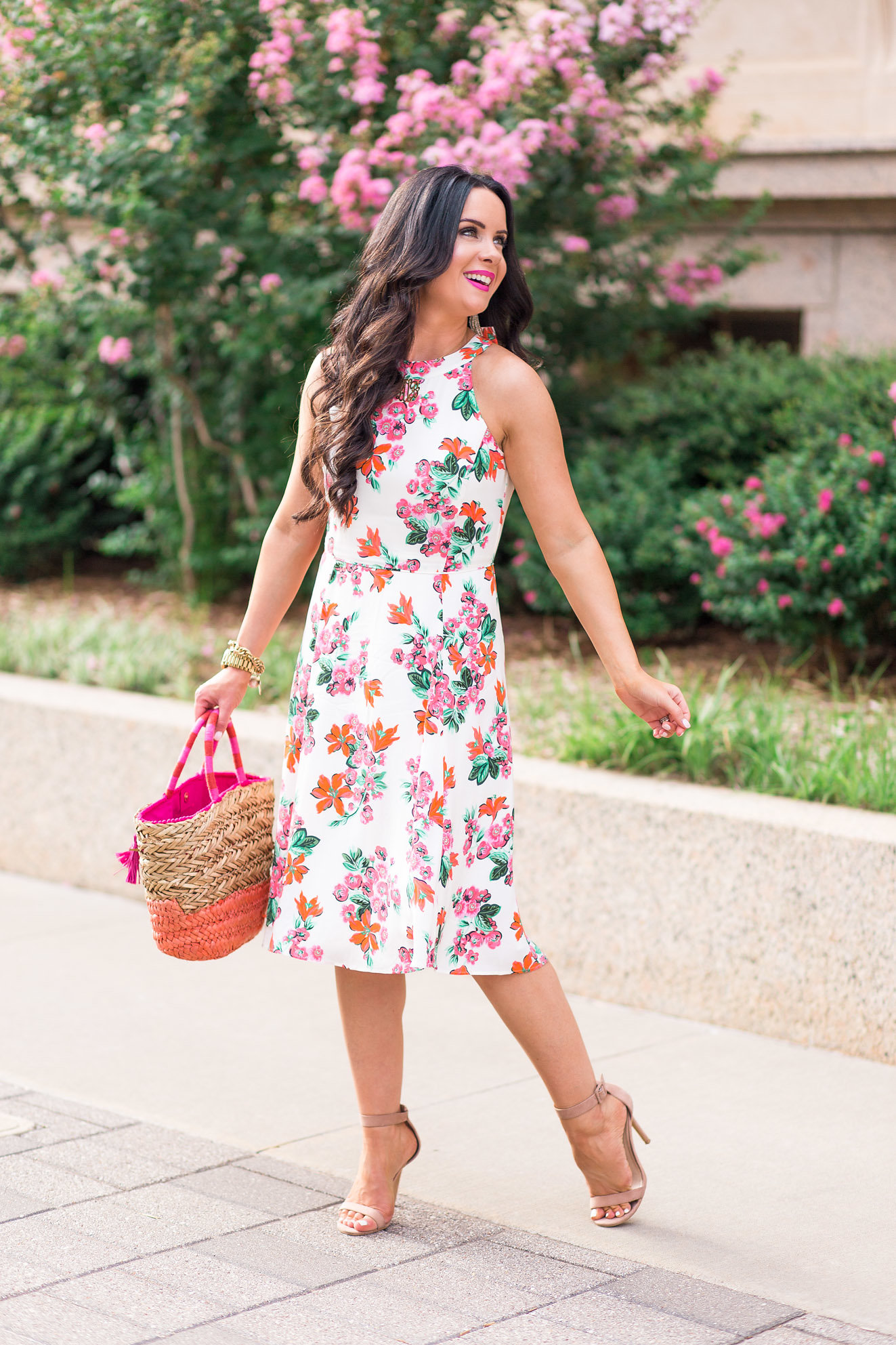 pink floral dresses