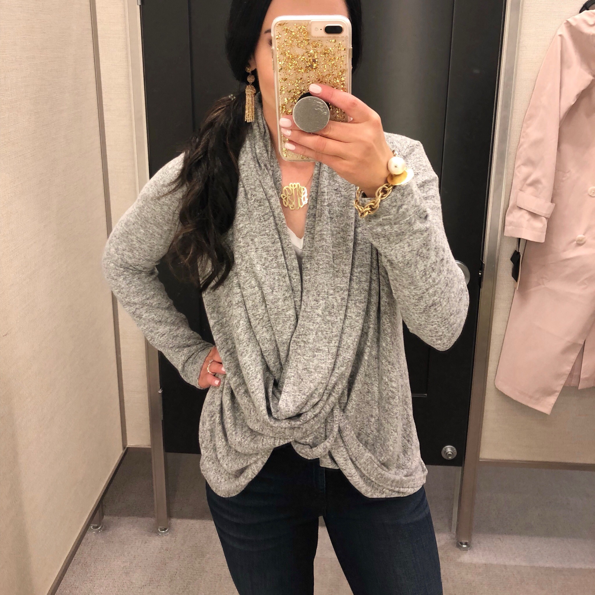 Gibson convertible wrap cardigan top