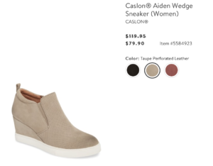 caslon aiden wedge sneaker taupe