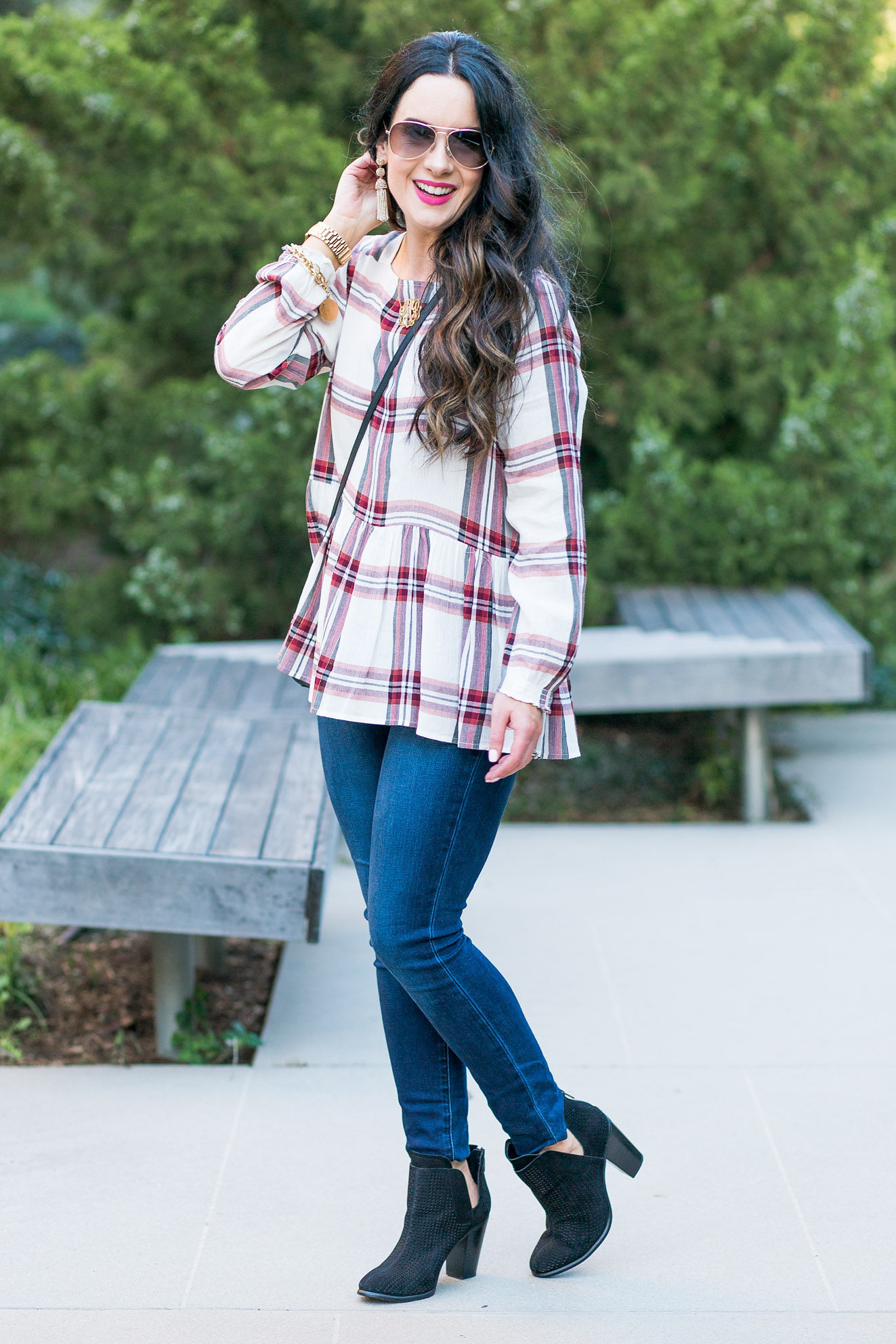 Plaid Peplum Tops + The Double Take Girls October Q&A Part 2