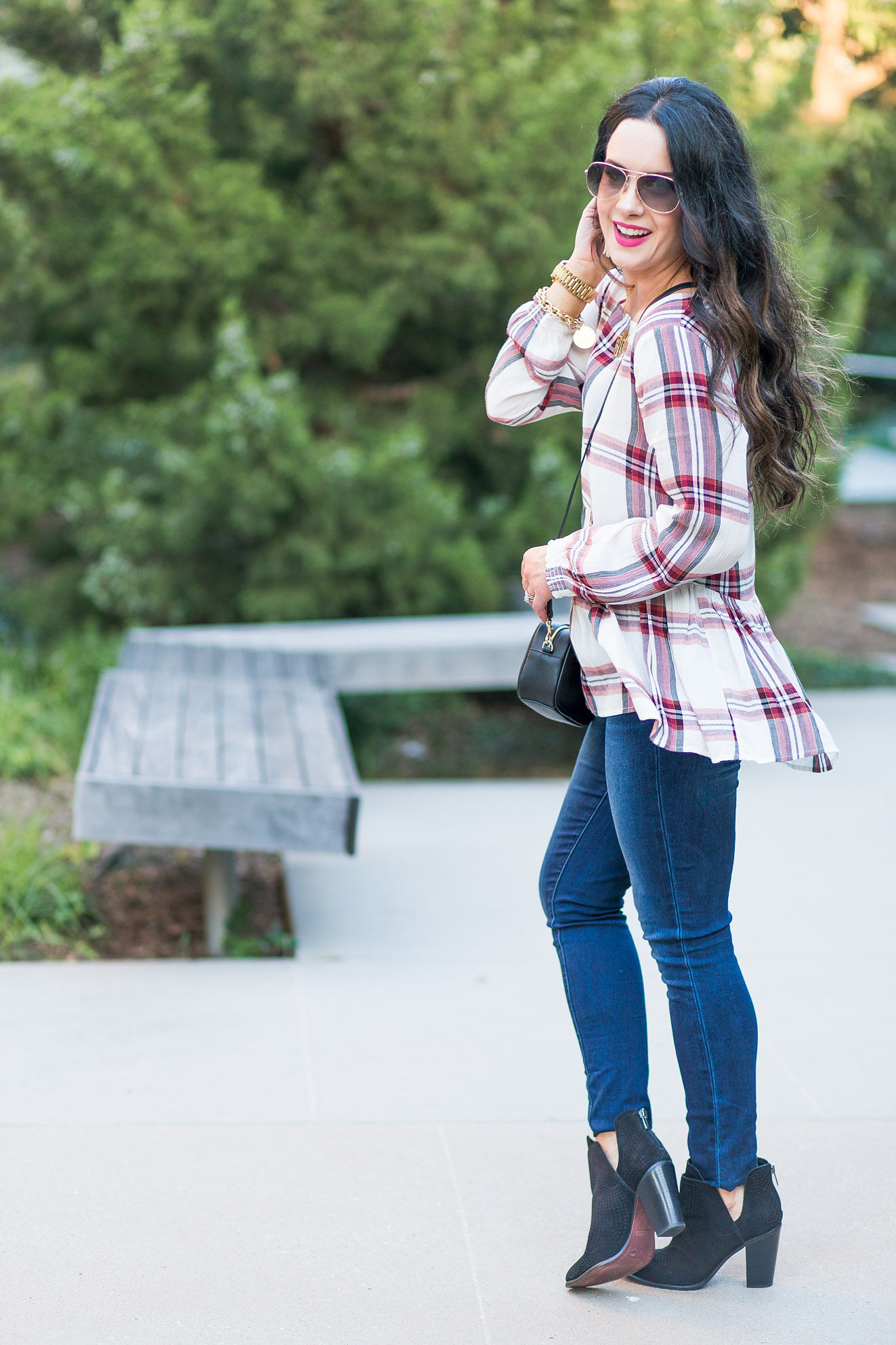 Plaid Peplum Tops + The Double Take Girls October Q&A Part 2