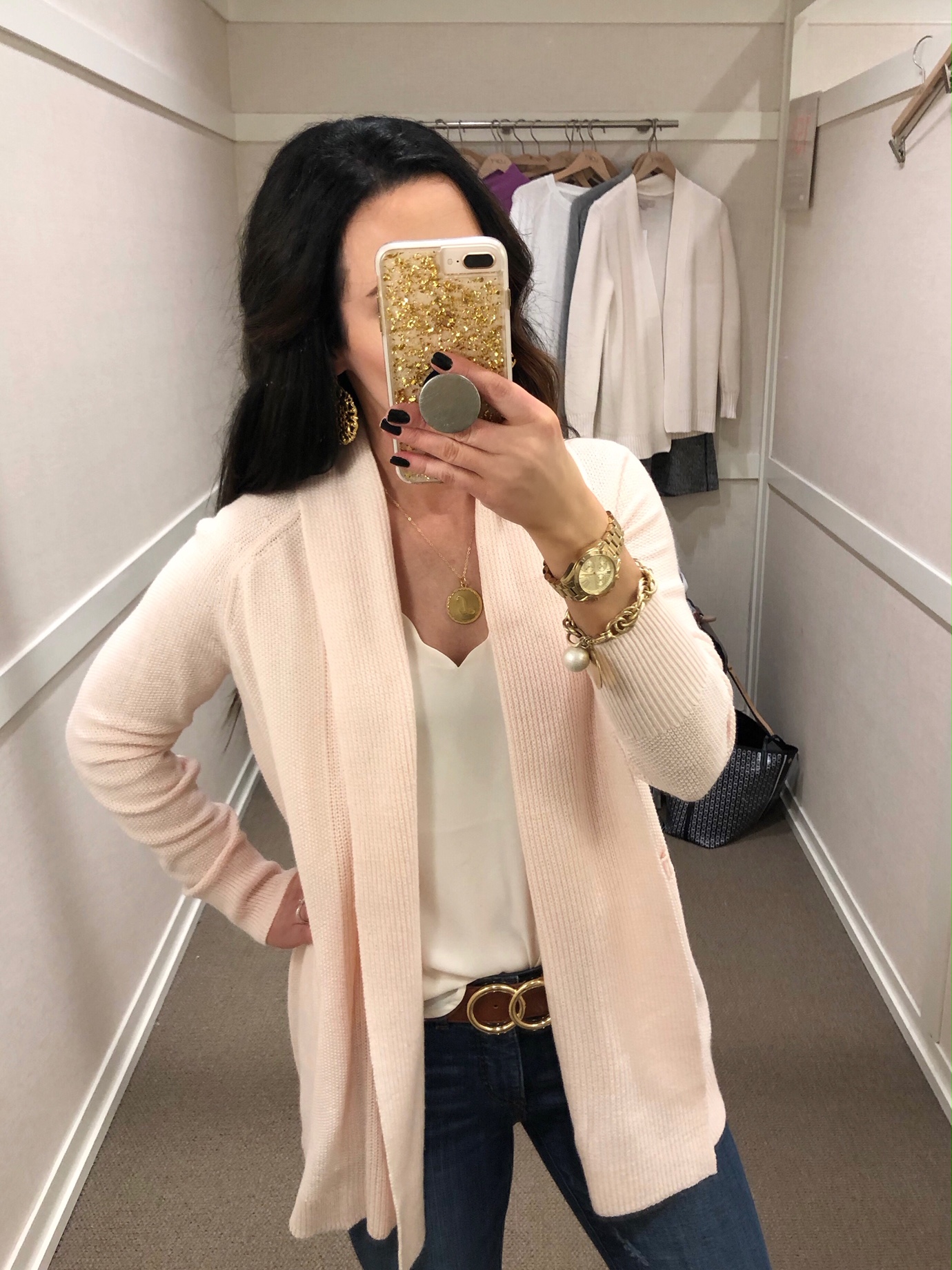Light pink sales cardigan outfit
