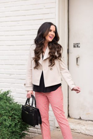 ann-taylor-spring-workwear-ideas-gingham-trench-jacket