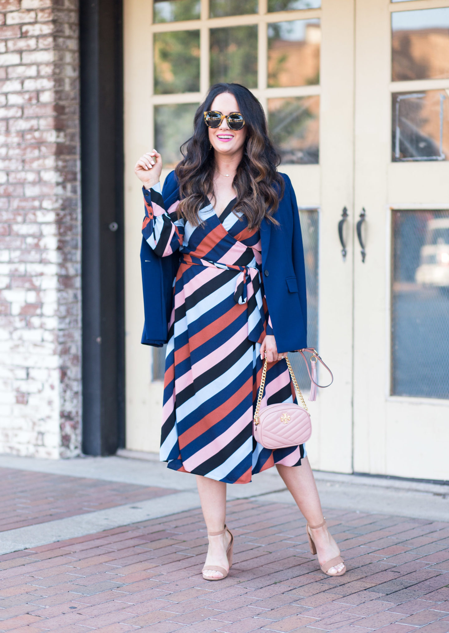 Fall Sister Style Staples: Wrap Dresses + Colorful Blazers - The Double ...
