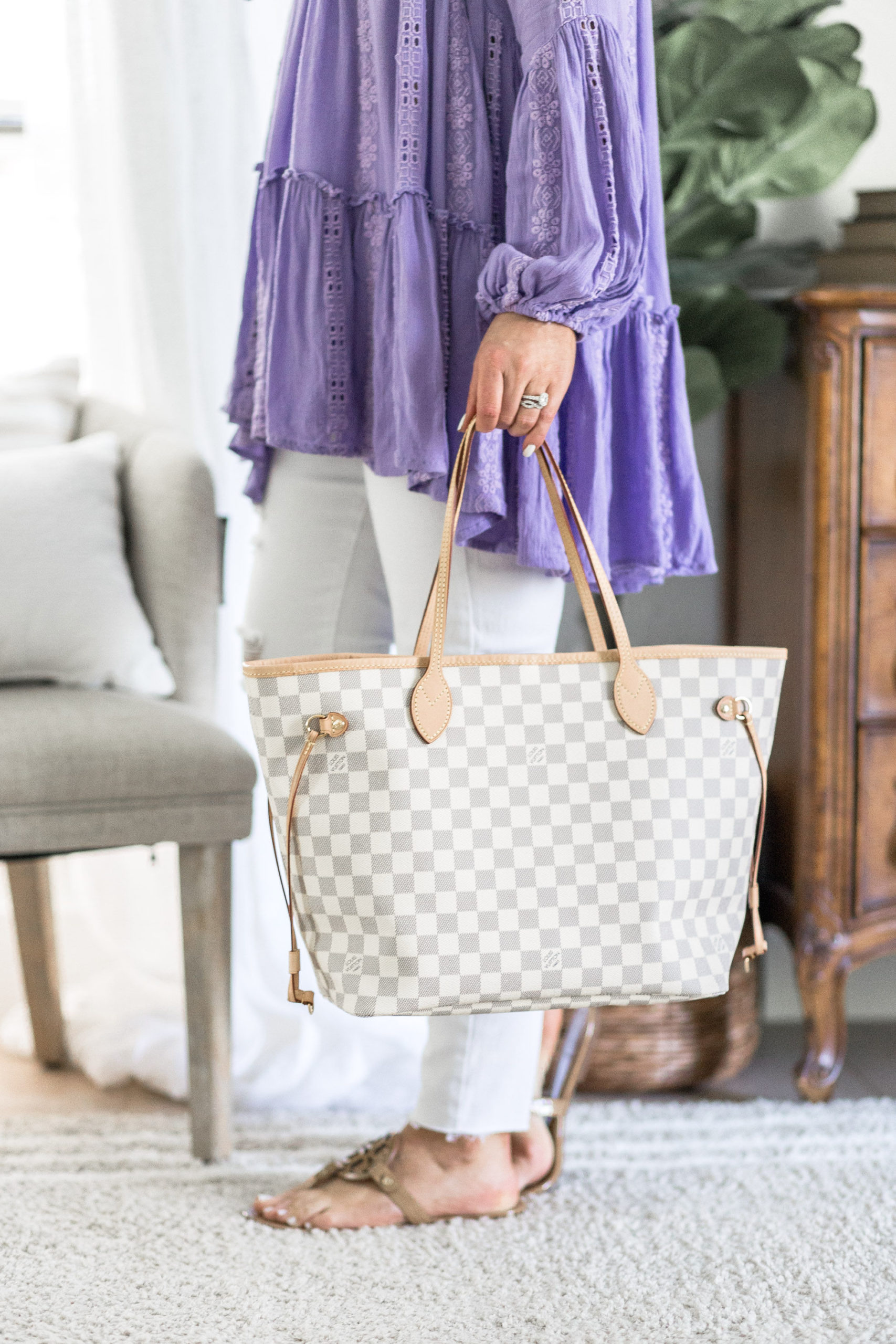 Louis Vuitton Neverfull Damier Azur MM review+Bag collection update