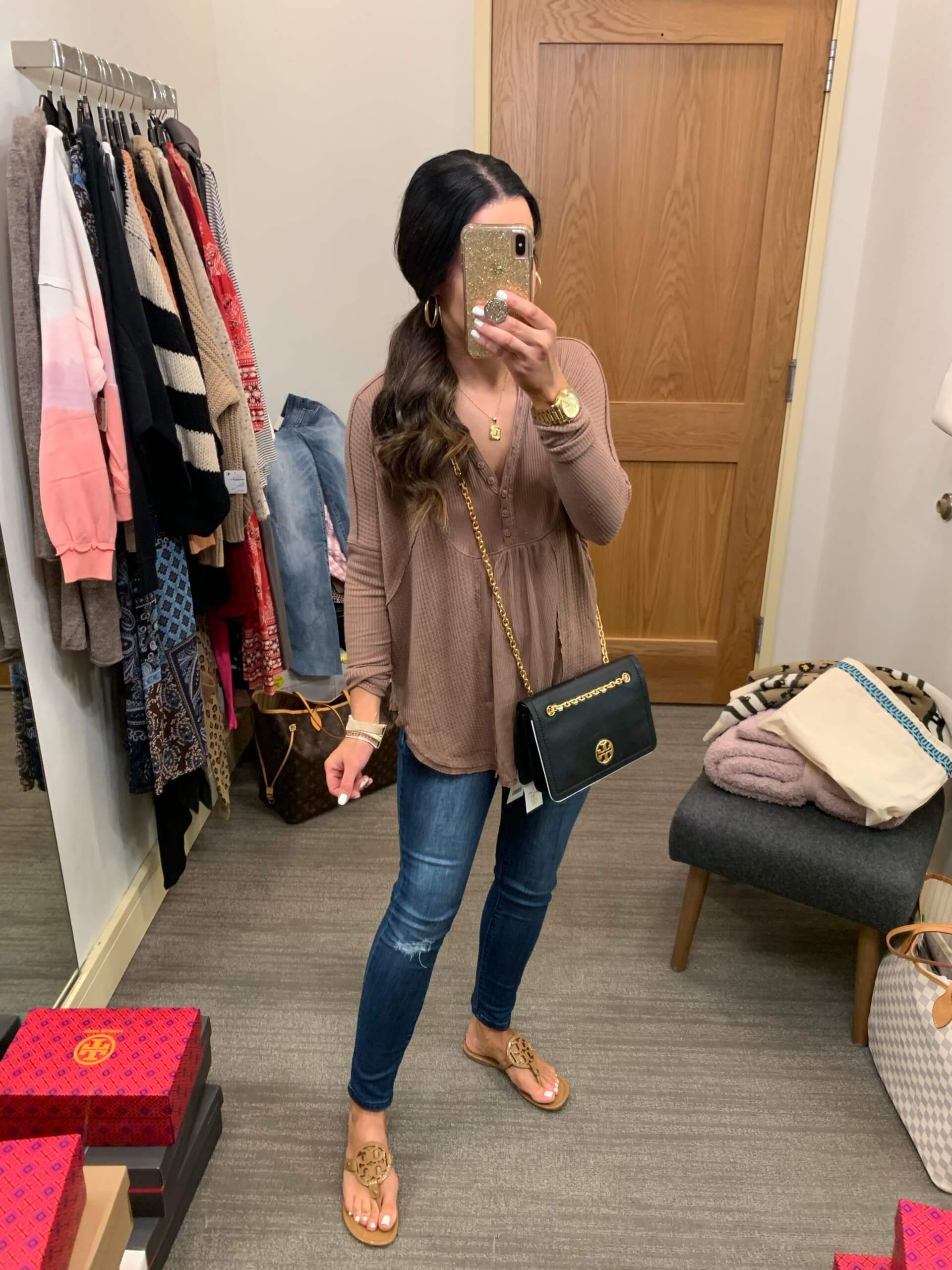 Madewell Outfit + Clare V Leopard Bag - Pretty in Pink Megan