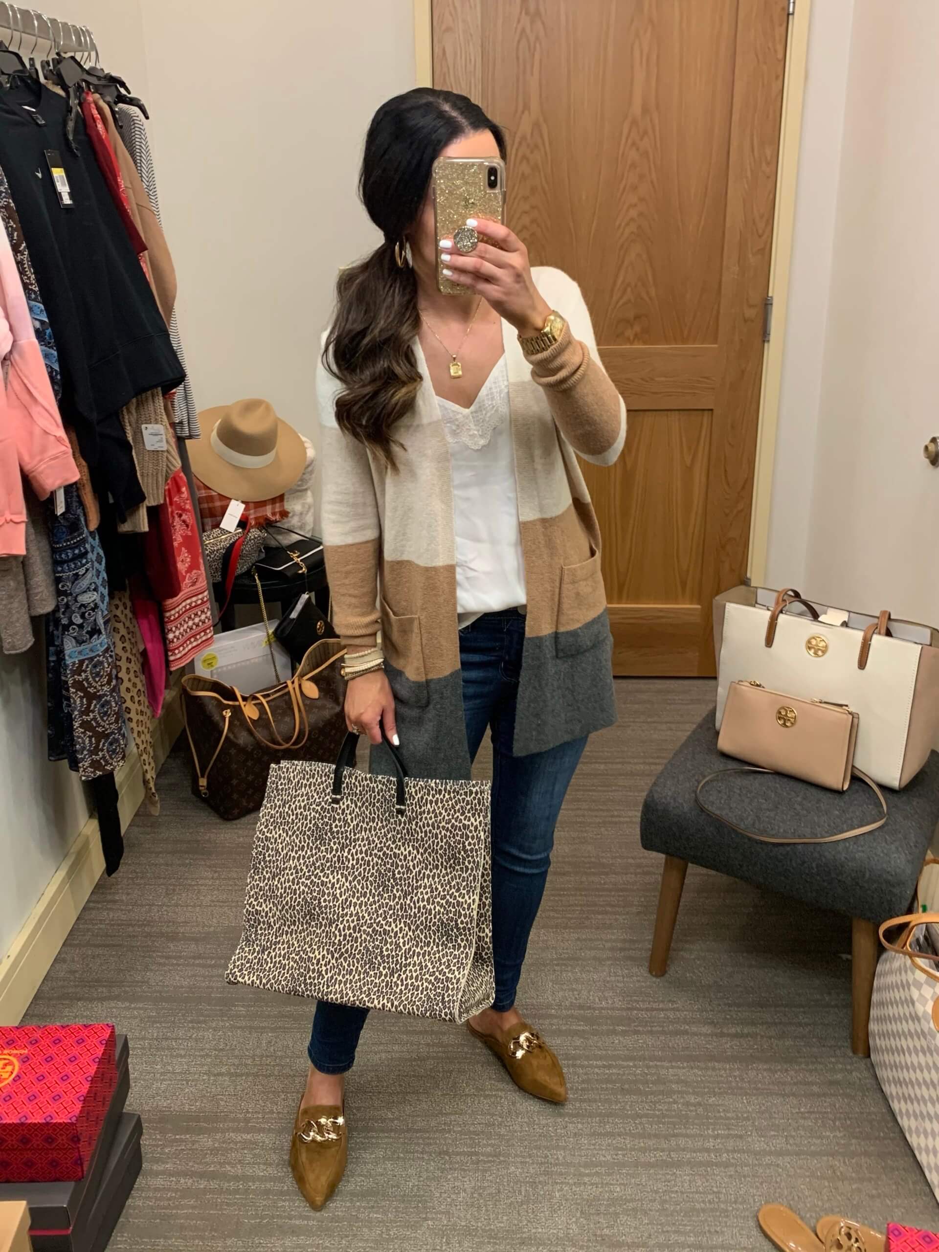 Madewell Outfit + Clare V Leopard Bag - Pretty in Pink Megan