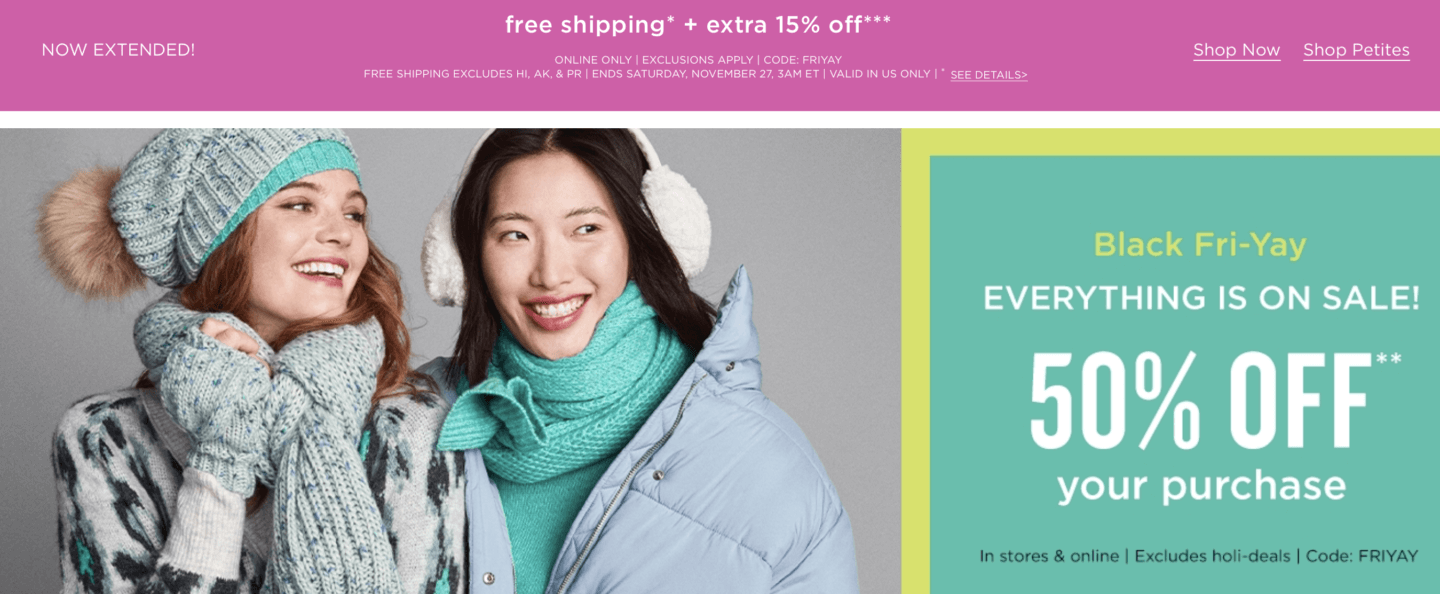LOFT Black Friday Try On 50 Off Starts Now! The Double Take Girls