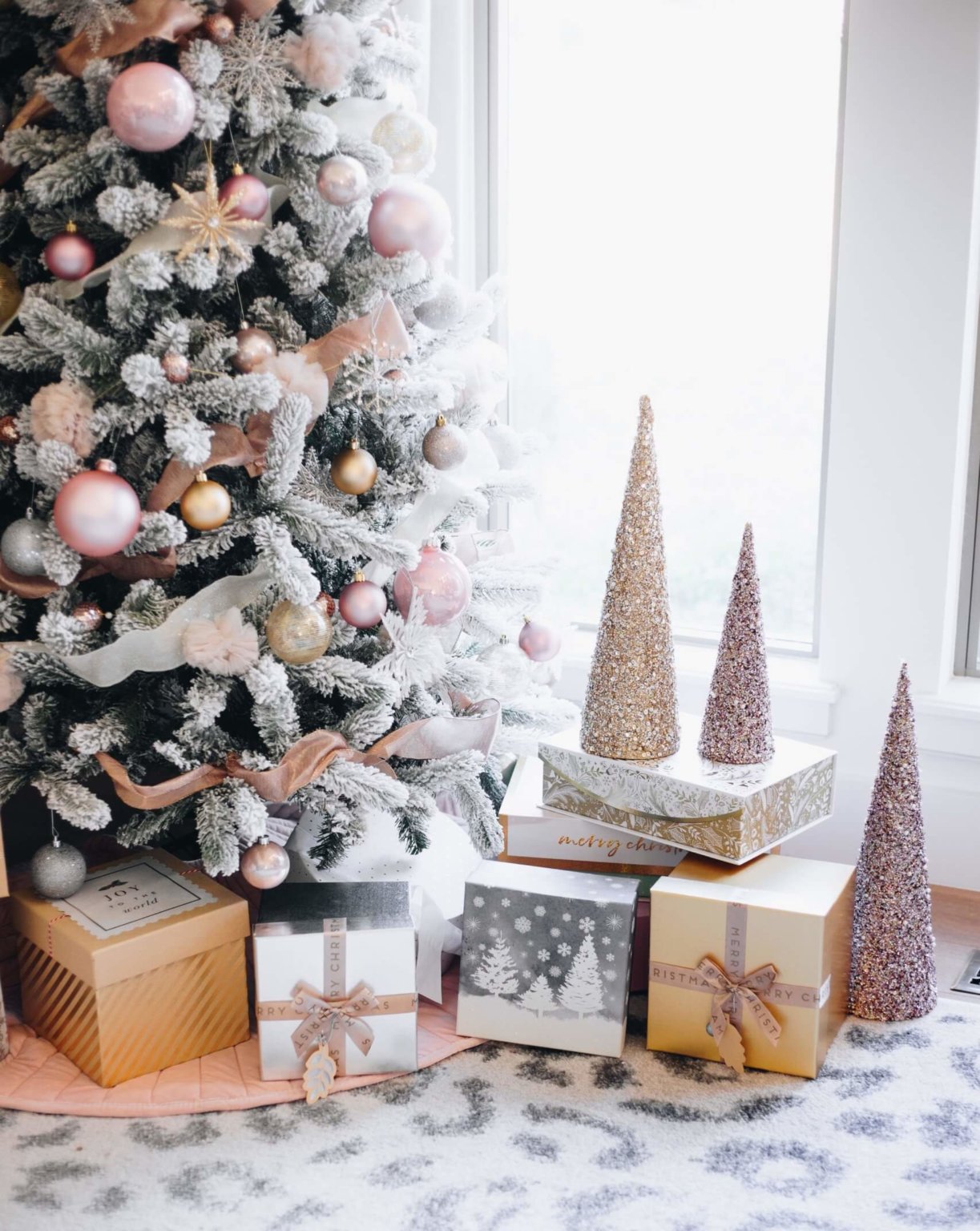 Blush Christmas Tree Reveal + 2021 Gift Guide - The Double Take Girls