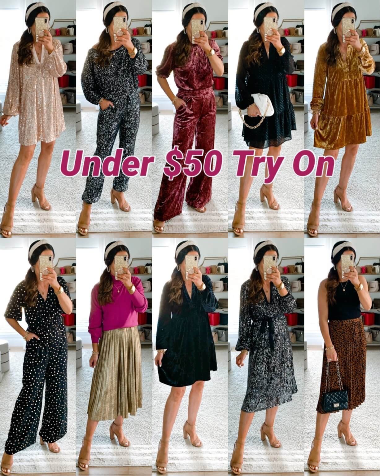 Under $50 Holiday Try On! - The Double Take Girls