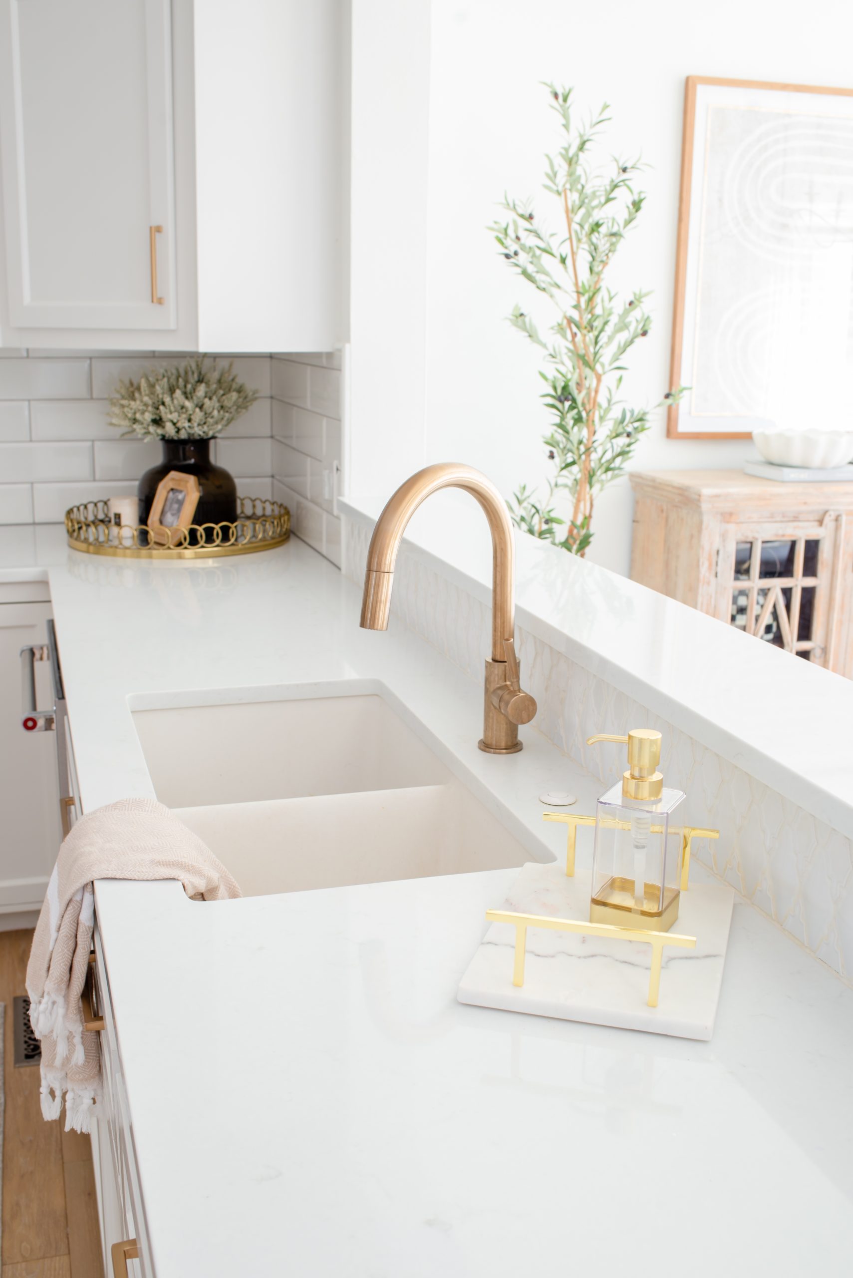 White and Gold Kitchen Reveal — PRETTY TWINKLE DESIGN