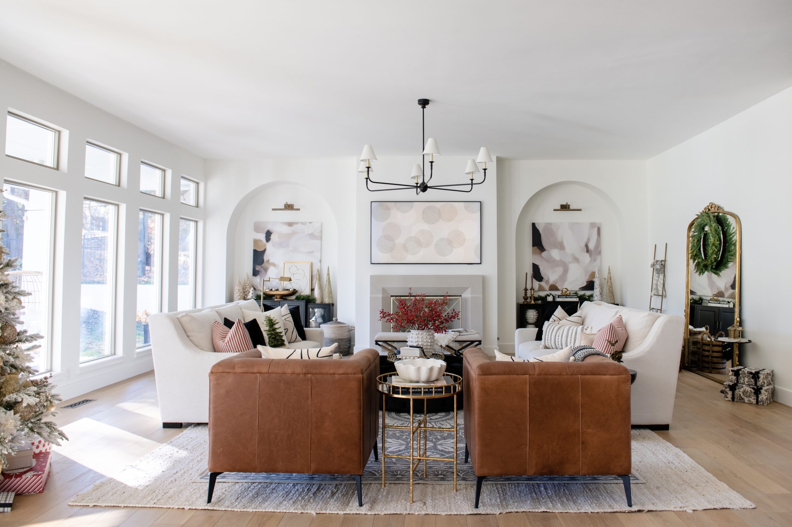 Lindsay's Gold & Glam Christmas Living Room Decor Reveal - The Double Take  Girls