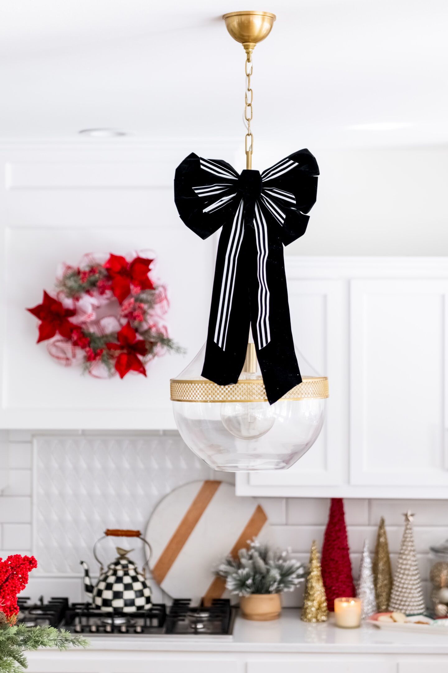 My Holiday Kitchen Decor + MacKenzie-Childs Courtly Check Ribbon Tree ...