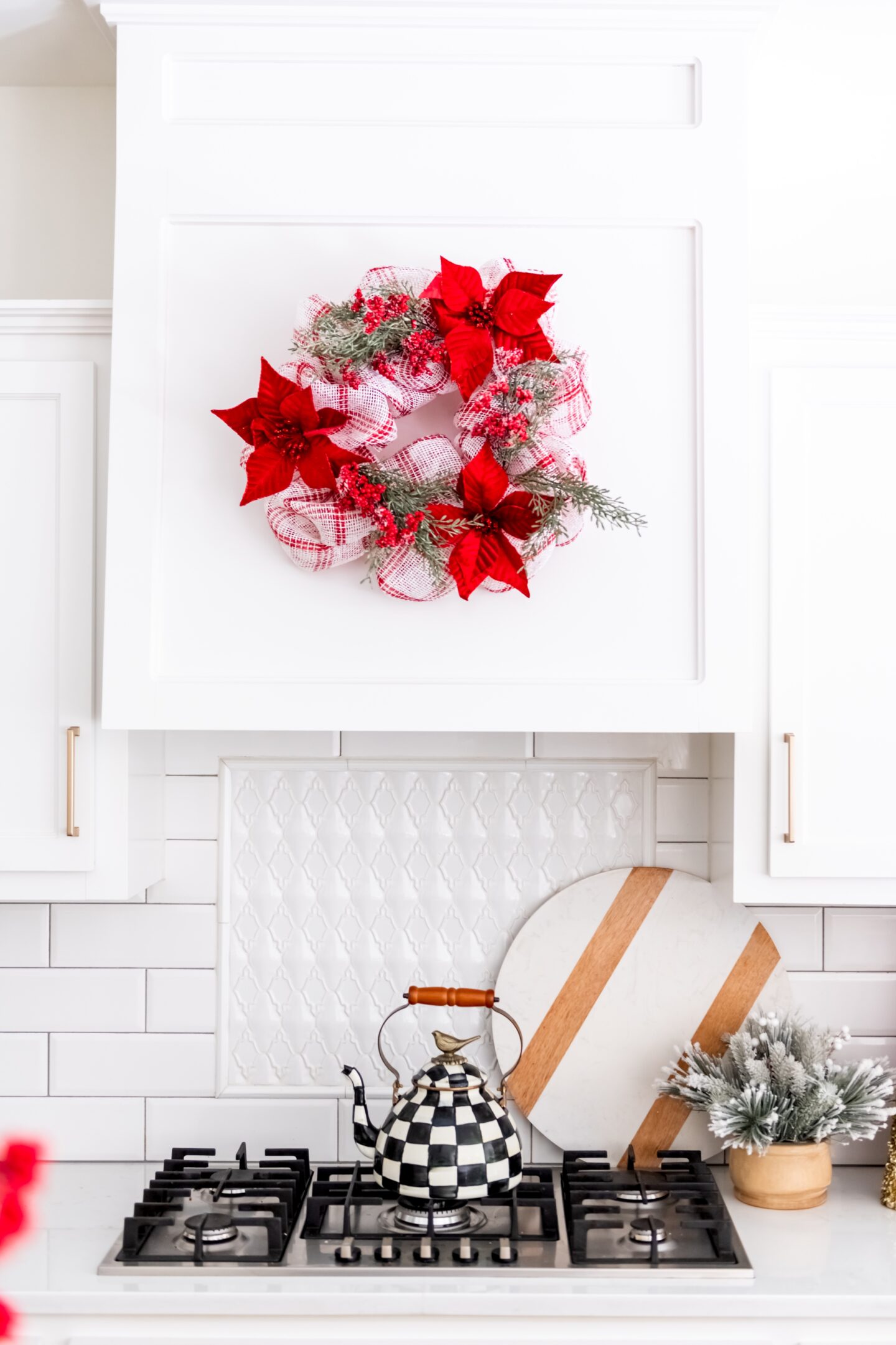 My Holiday Kitchen Decor + MacKenzie-Childs Courtly Check Ribbon Tree ...